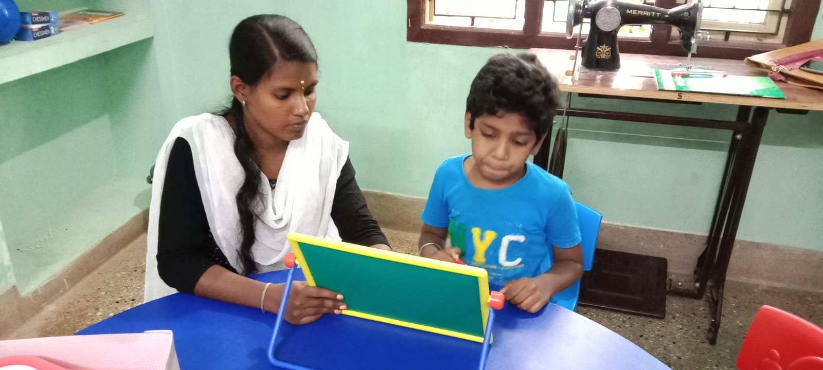 Student receiving education support